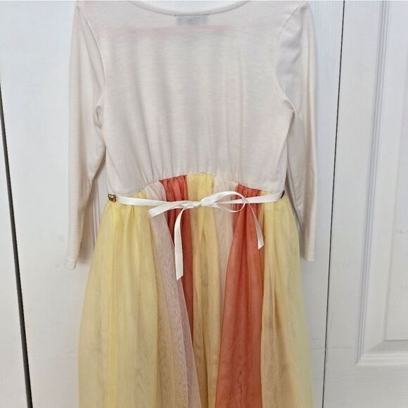 Unicorn Halloween Dress with Pastel Candy Corn Tulle Skirt - Picture 4 of 4